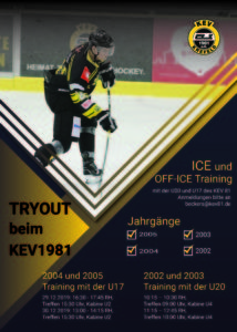Tryout beim KEV 1981-01