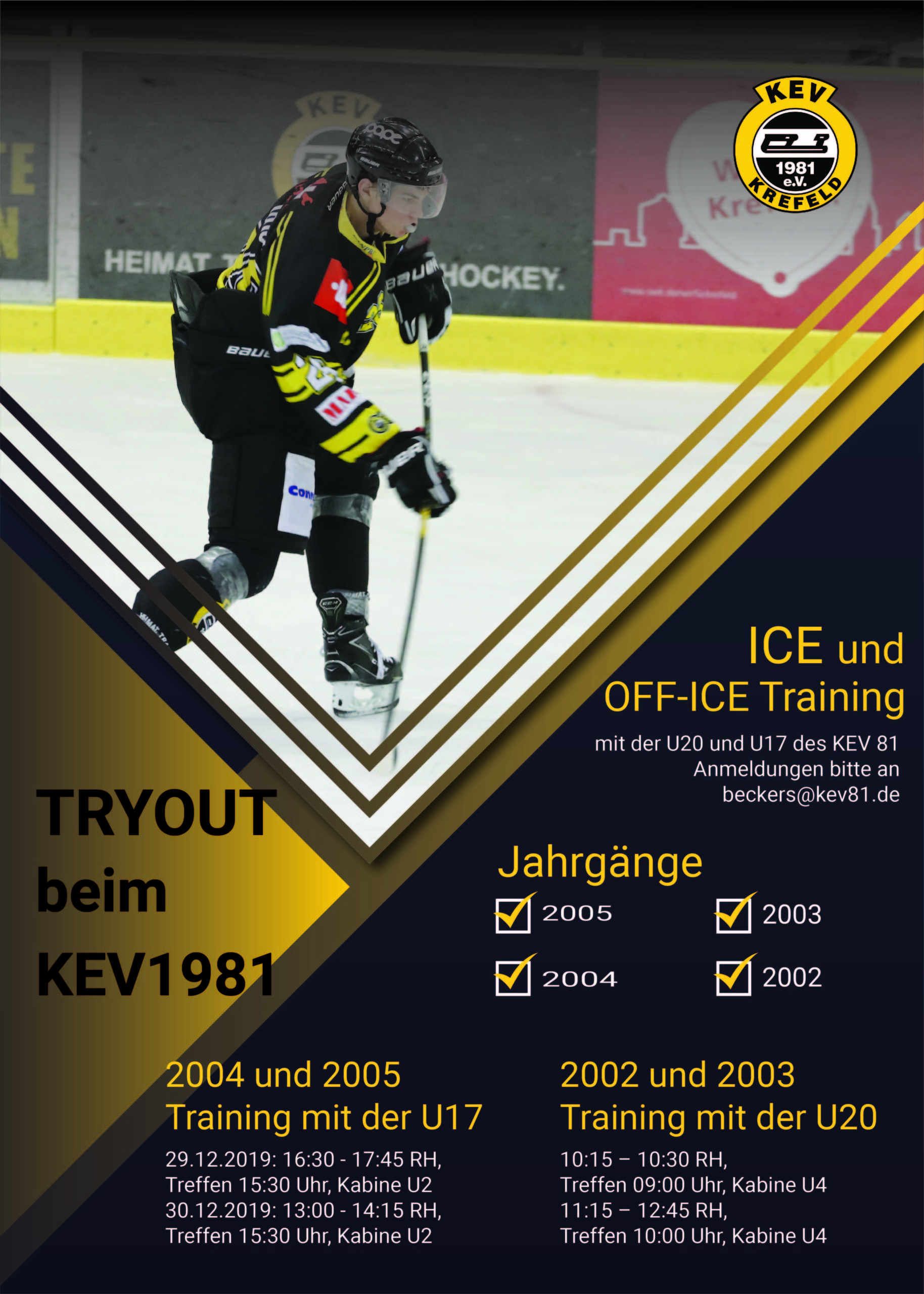 Tryout beim KEV 1981-01